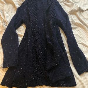Speckled navy cardigan